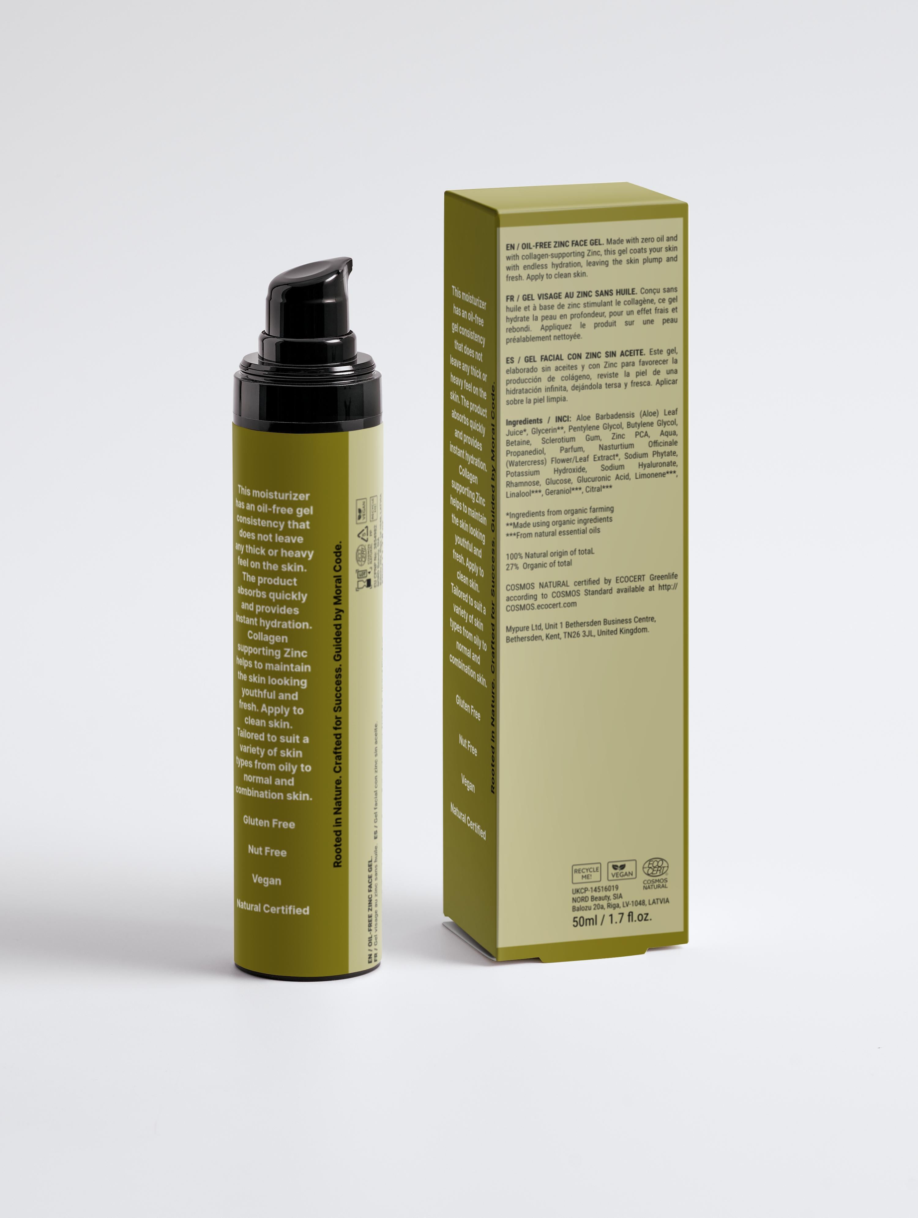 Oil-Free Zinc Face Gel for Men